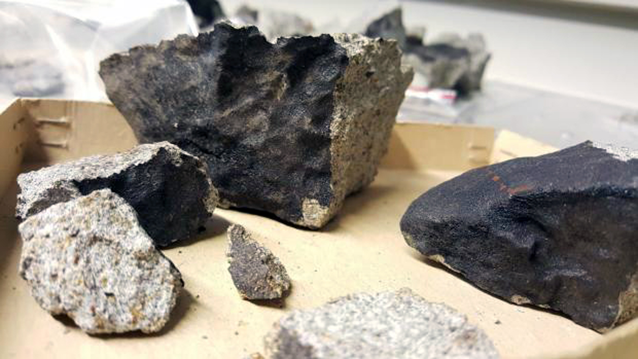 The meteorite found in Vanløse / photo: dr.dk